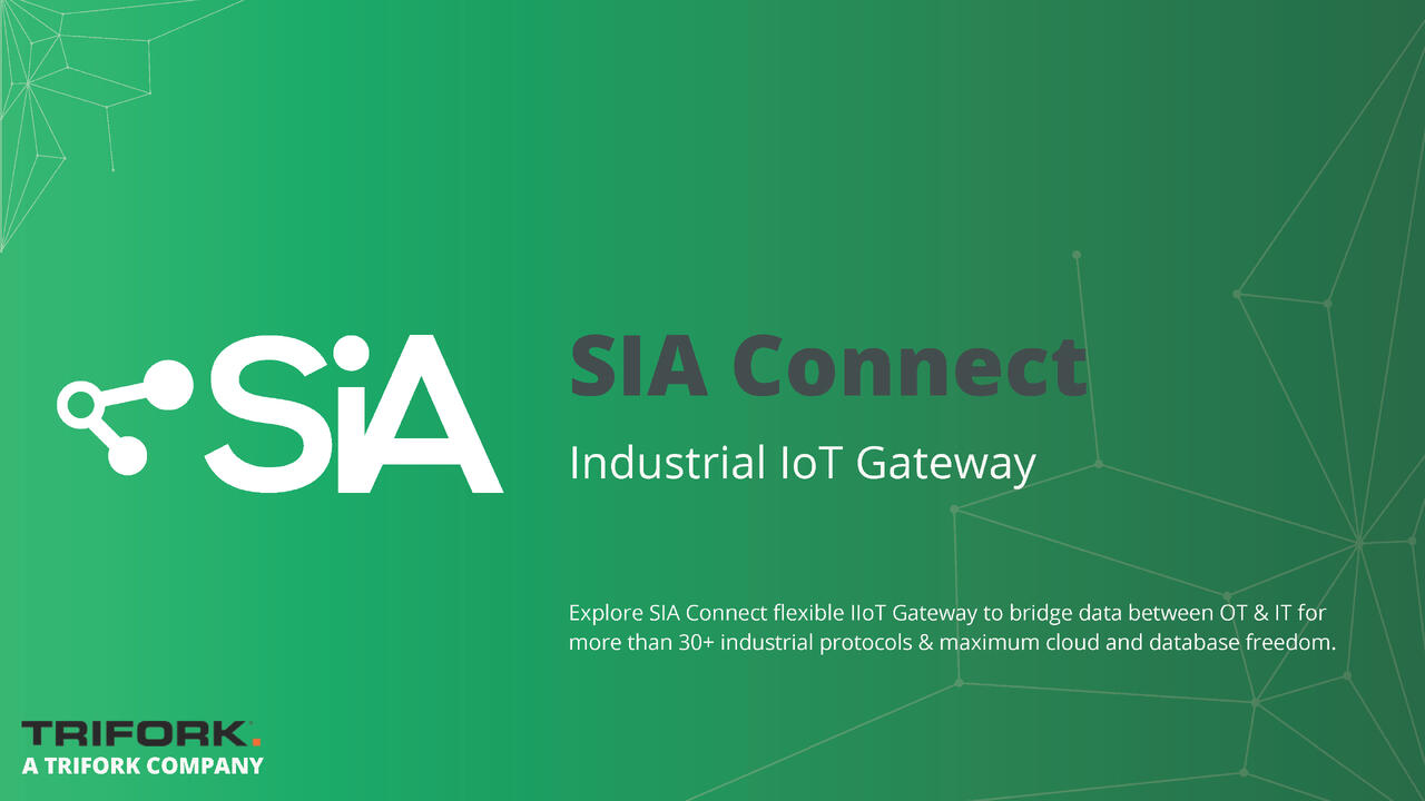 SIA Connect har spesialisert seg på industriell datainnsamling gjort på en enkel, sikker og rask måte. De tilbyr fleksible gatewayløsninger som gir sikker tilgang til utstyr, skyplattformer og databaser.

